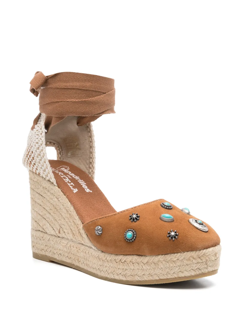Fortela 95mm suede espadrilles Brown