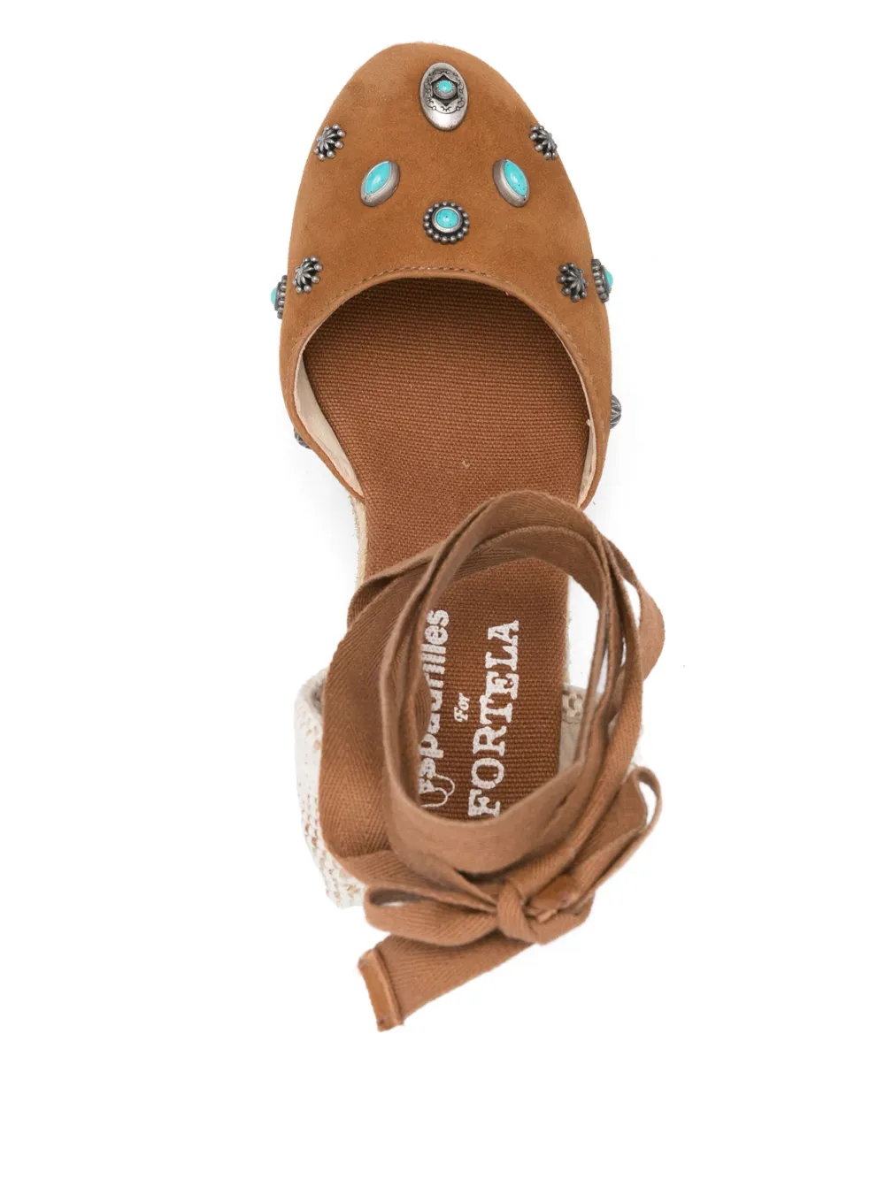 Fortela 95mm suede espadrilles Brown