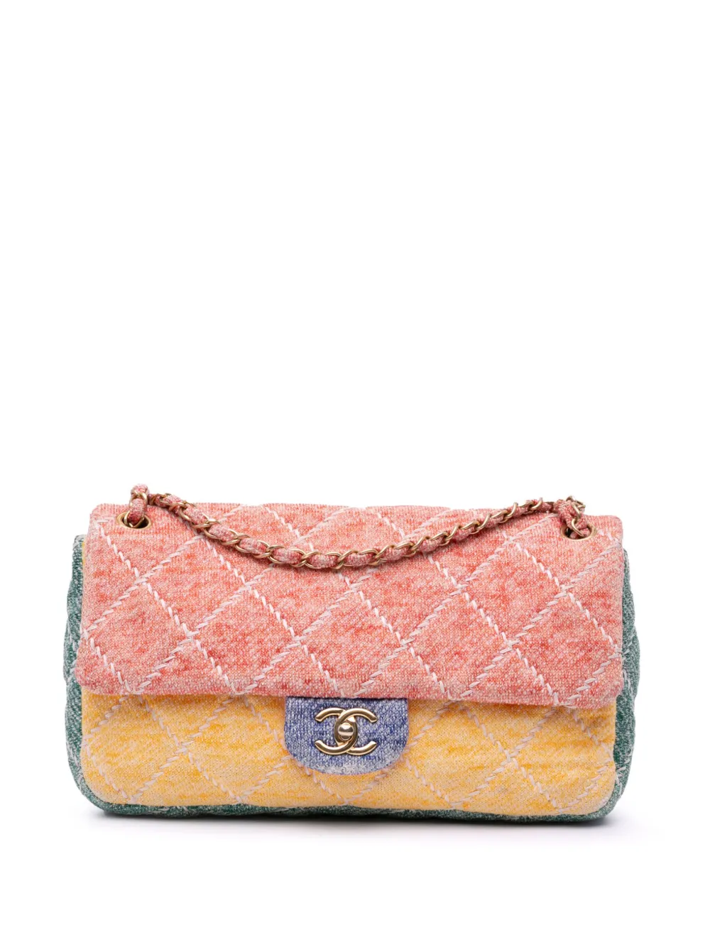 CHANEL Pre-Owned 2014-2015 Jumbo Multicolor Quilted Jersey Ultimate CHANEL Pre-Owned 2014-2015 Jumbo Multicolor Quilted Jersey Ultimate