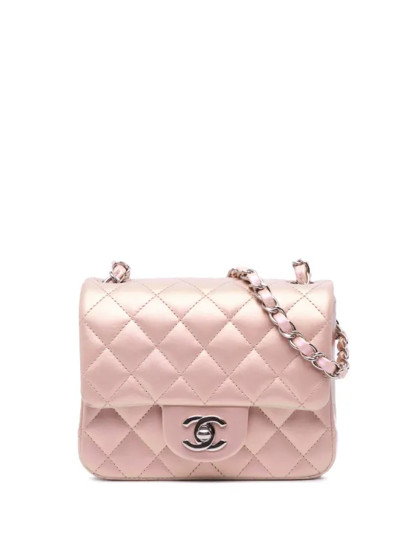 Flap Bag Pink Square Bag CHANEL Pre-Owned 2021-2024 Mini