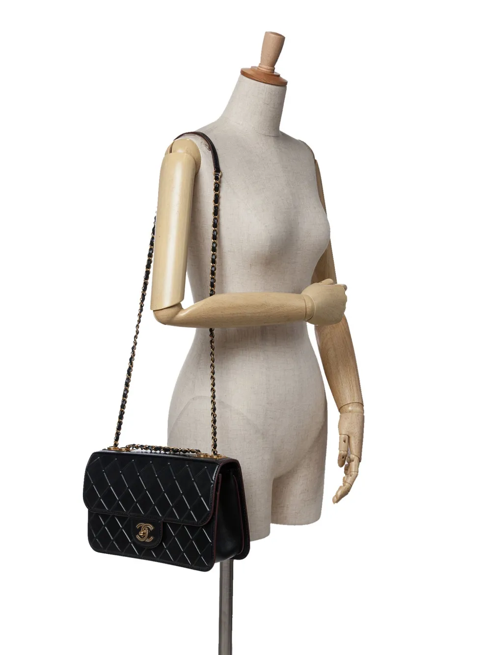 CHANEL Pre-Owned 2015-2016 Embossed Calfskin Single Flap shoulder bag | Pre-Owned | Image 2