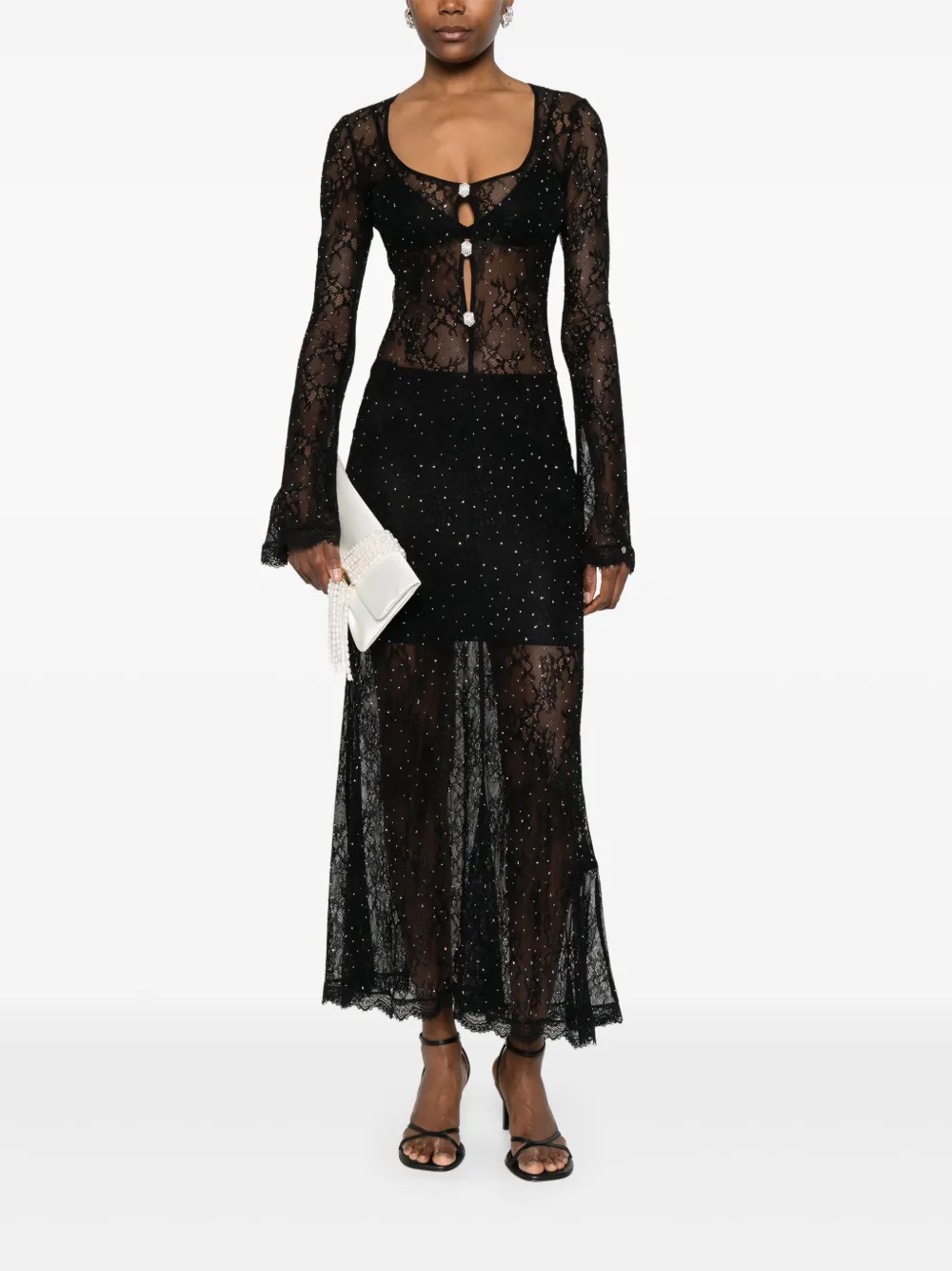 NISSA lace dress - Zwart