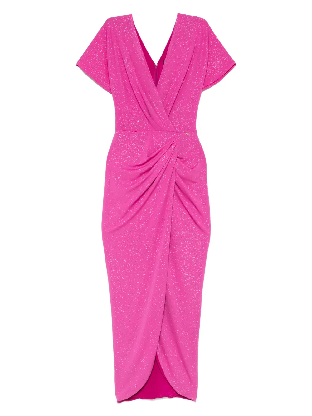 NISSA robe courte à fronces | rose | Image 1