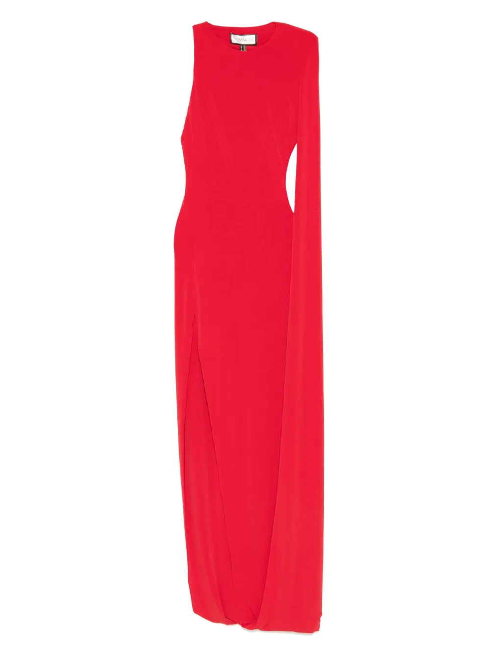 NISSA robe drapée à épaule dénudée | rouge | Image 1