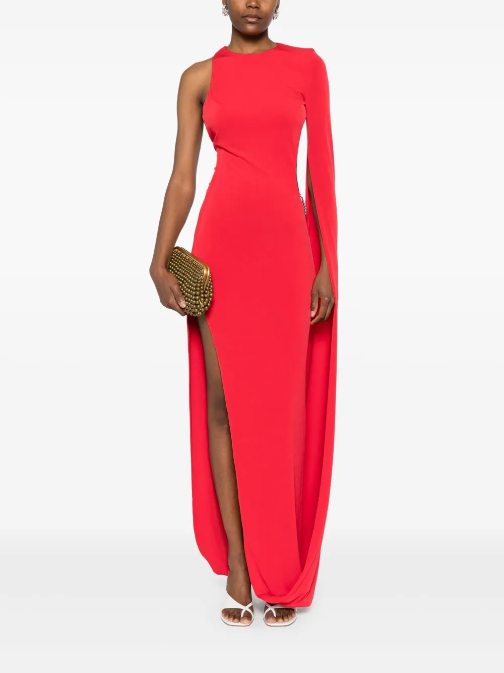 NISSA one-sleeve dress - Rood