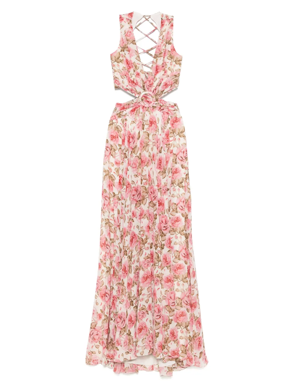 NISSA robe à fleurs imprimées | tons neutres | Image 1