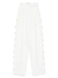 NISSA rhinestone-embellished pants - White