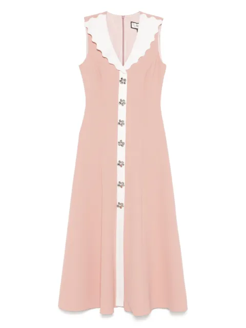NISSA scallop-collar midi dress