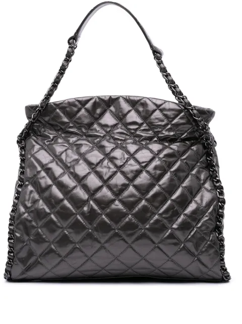 CHANEL Pre-Owned tote Large Quilted Metallic Calfskin Chain Me Hobo 2010-2011