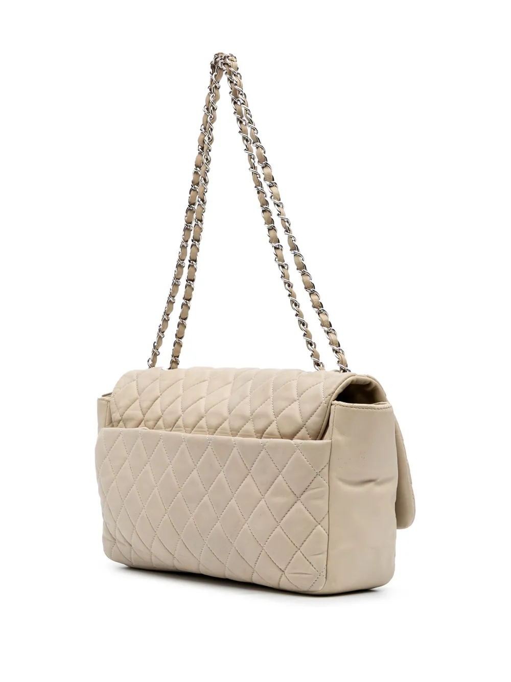 Pre-owned Chanel 2010-2011 Jumbo Quilted Lambskin Coco Rain Flap Shoulder Bag