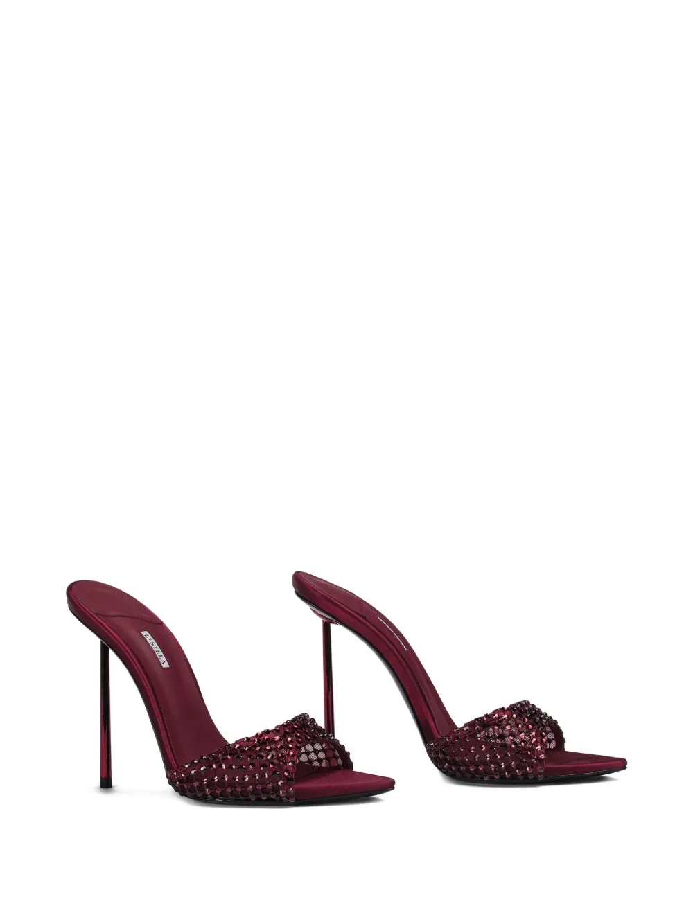 Le Silla 120mm Gilda satin sandals Red