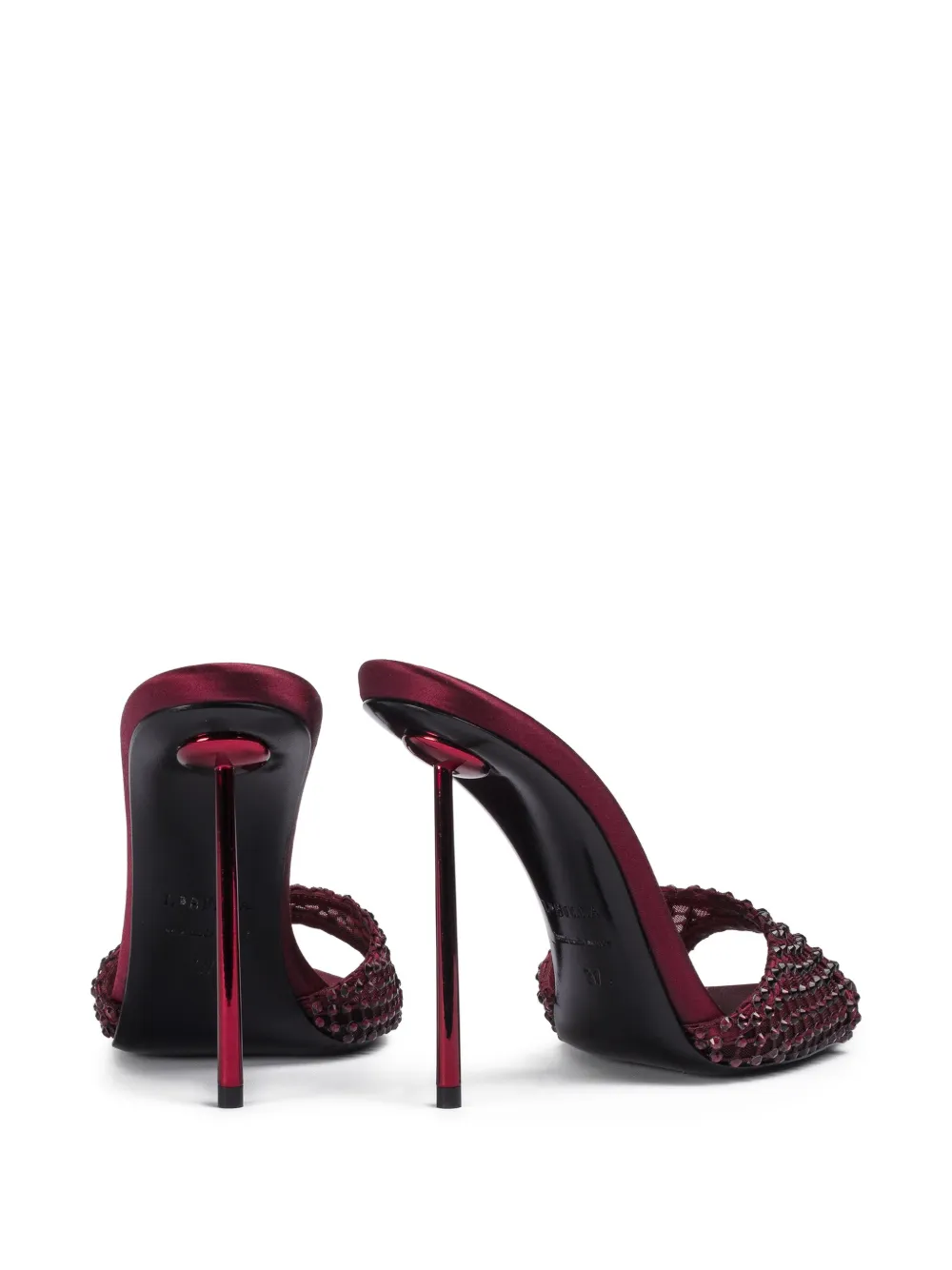 Le Silla 120mm Gilda satin sandals Red