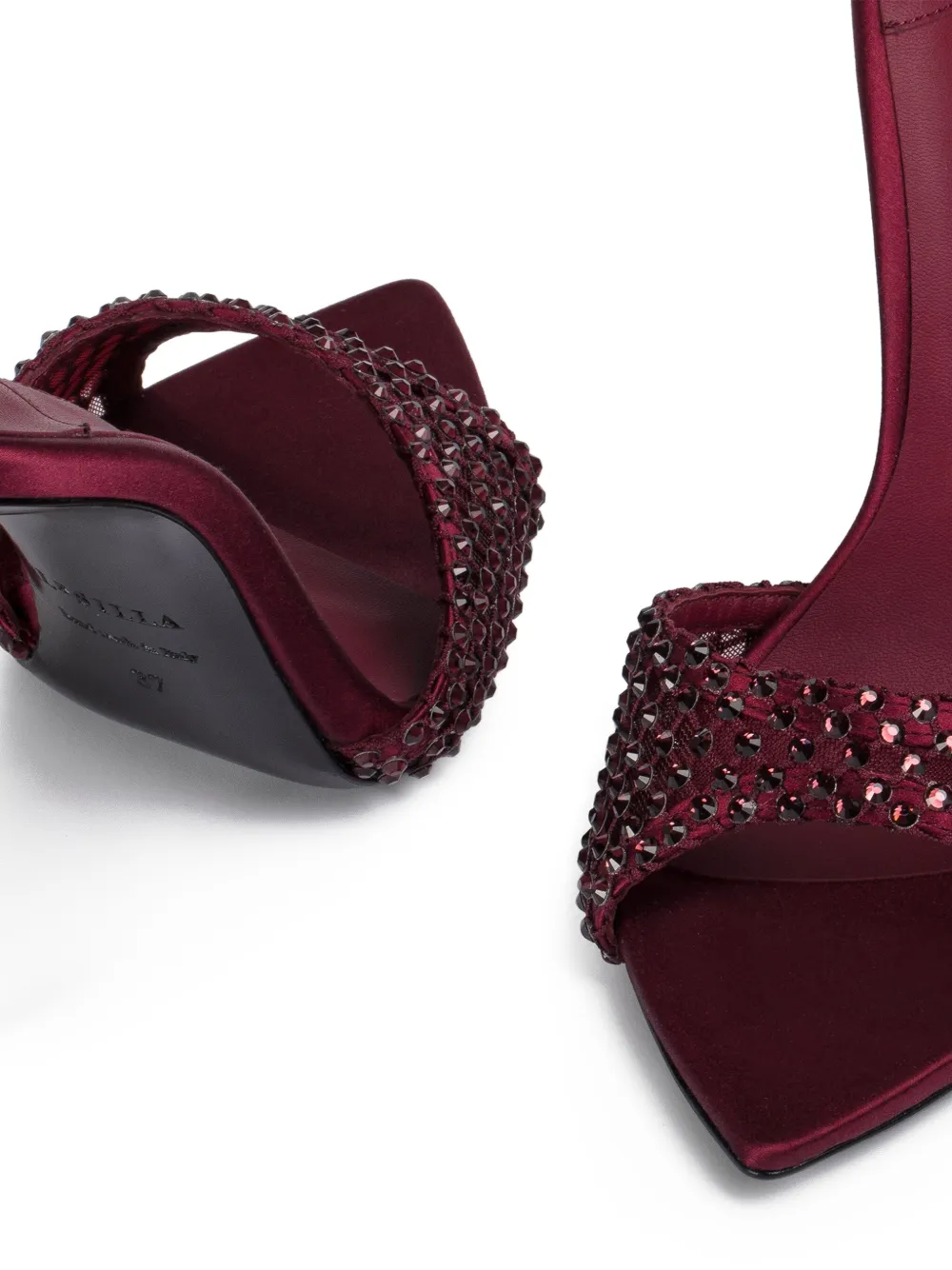 Le Silla 120mm Gilda satin sandals Red