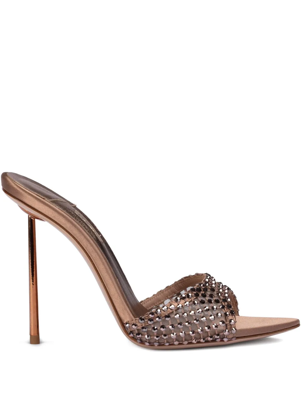Le Silla 120 mm Gilda sandalen verfraaid met kristallen Bruin