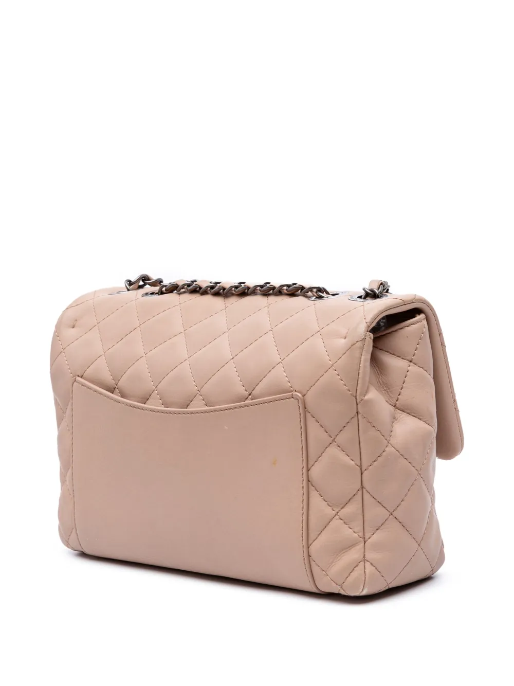 Pre-owned Chanel 2015-2016 Medium Cc Quilted Calfskin Single Flap Shoulder Bag In Brown