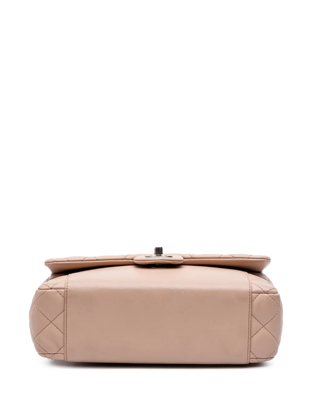 Pre-owned Chanel 2015-2016 Medium Cc Quilted Calfskin Single Flap Shoulder Bag In Brown