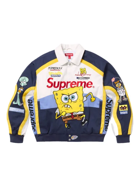 Supreme x SpongeBob SquarePants Jeff Hamilton racing jacket
