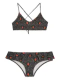 Lygia & Nanny Penelope cross-back bikini set - Black