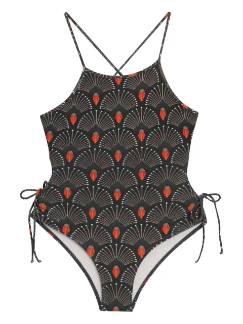 Lygia & Nanny Sally strappy patterned swimsuit