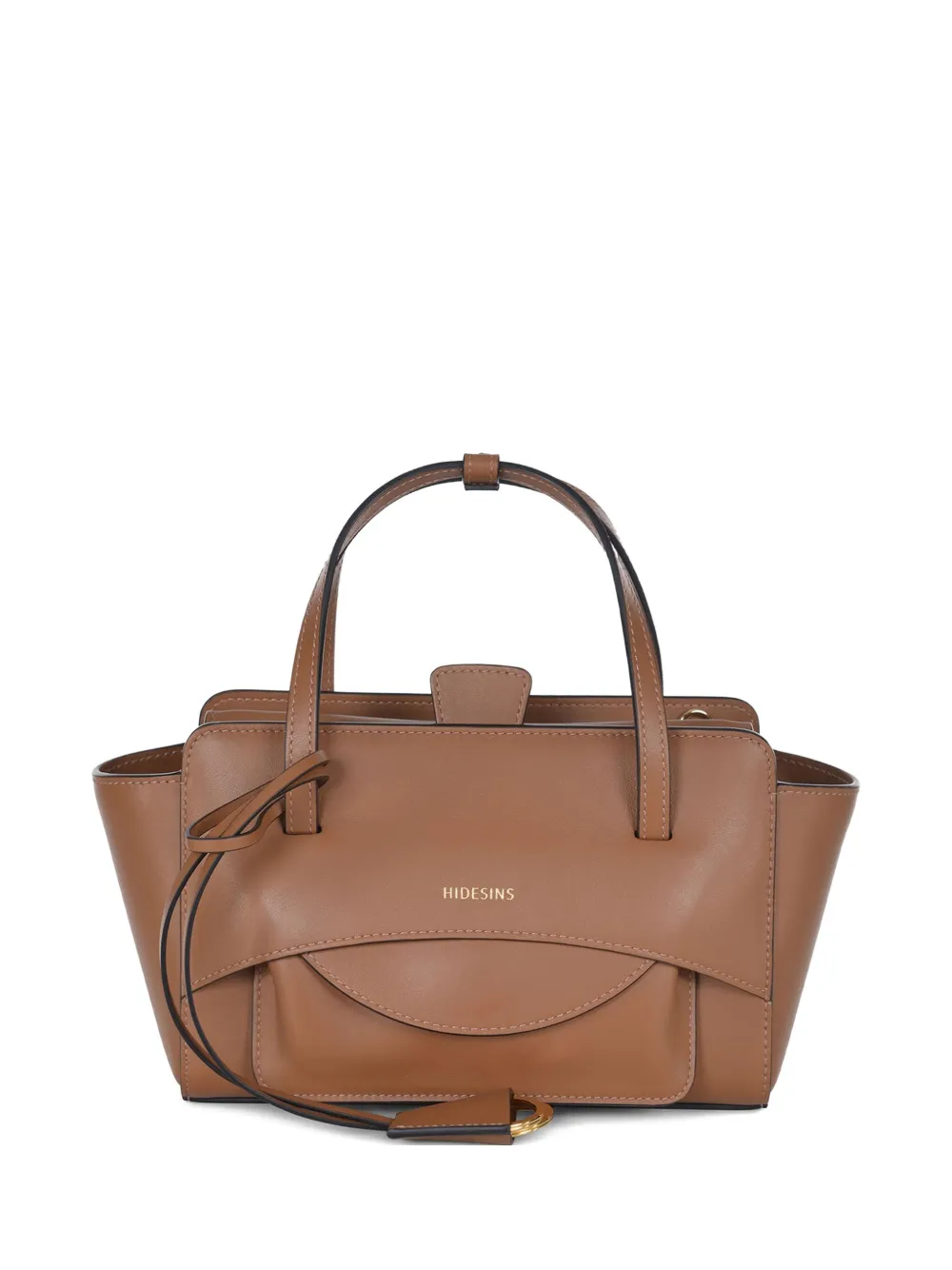 Hidesins Top-handle Flap Clutch Bag In Brown