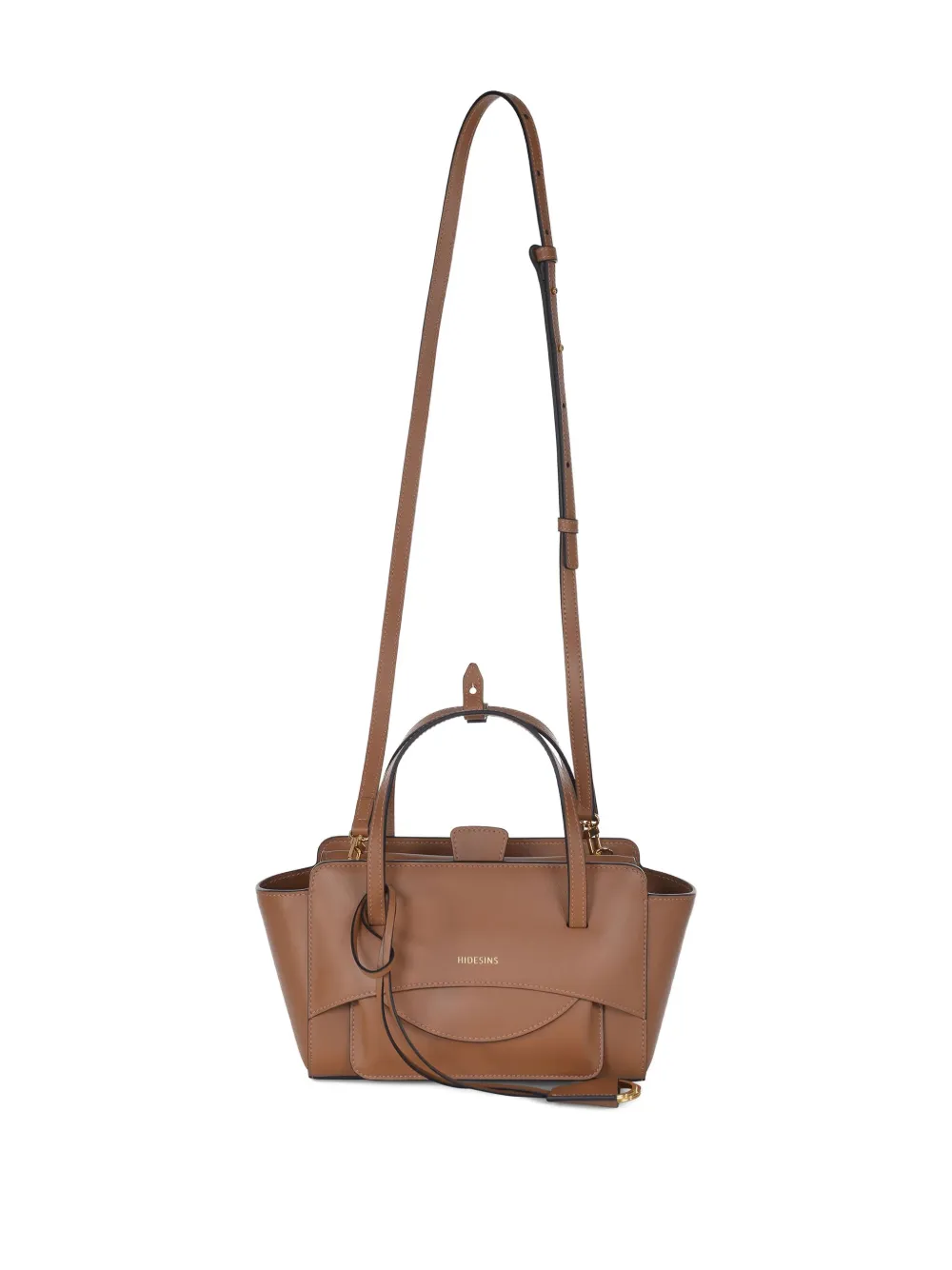 Hidesins Top-handle Flap Clutch Bag In Brown
