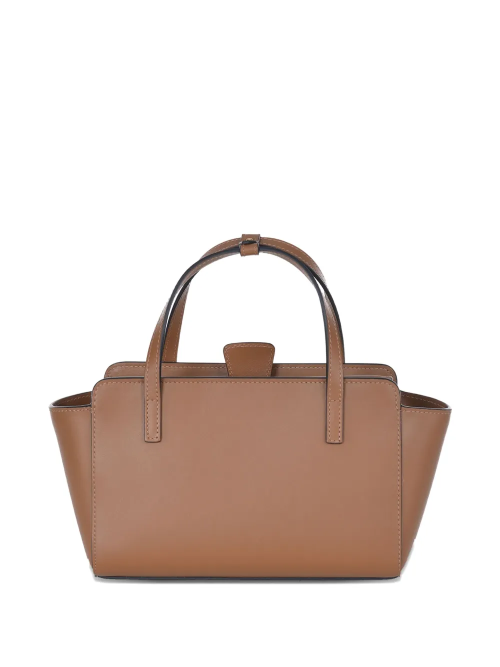 Hidesins Top-handle Flap Clutch Bag In Brown