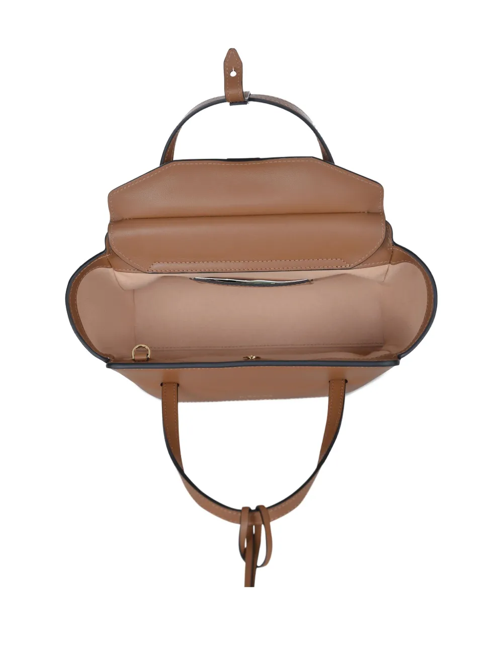 Hidesins Top-handle Flap Clutch Bag In Brown