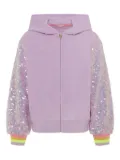 Billieblush sequin-embellished hooded jacket - Purple
