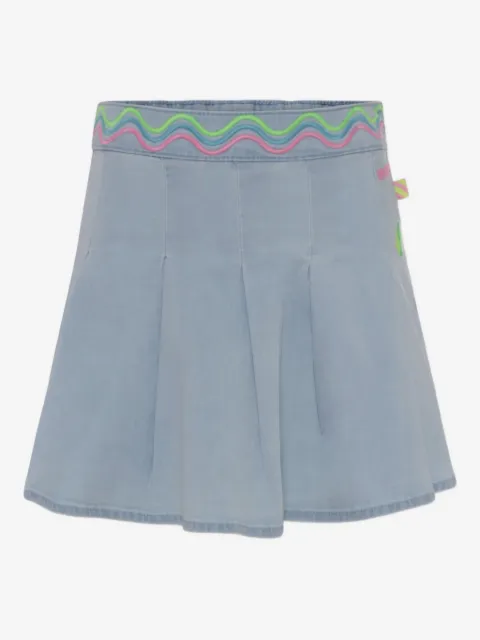 Billieblush falda de mezclilla con pliegues