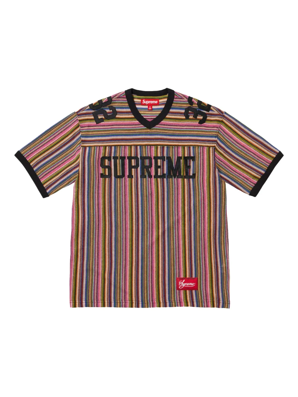 Supreme Open Knit Football T-shirt | Pink | Image 1