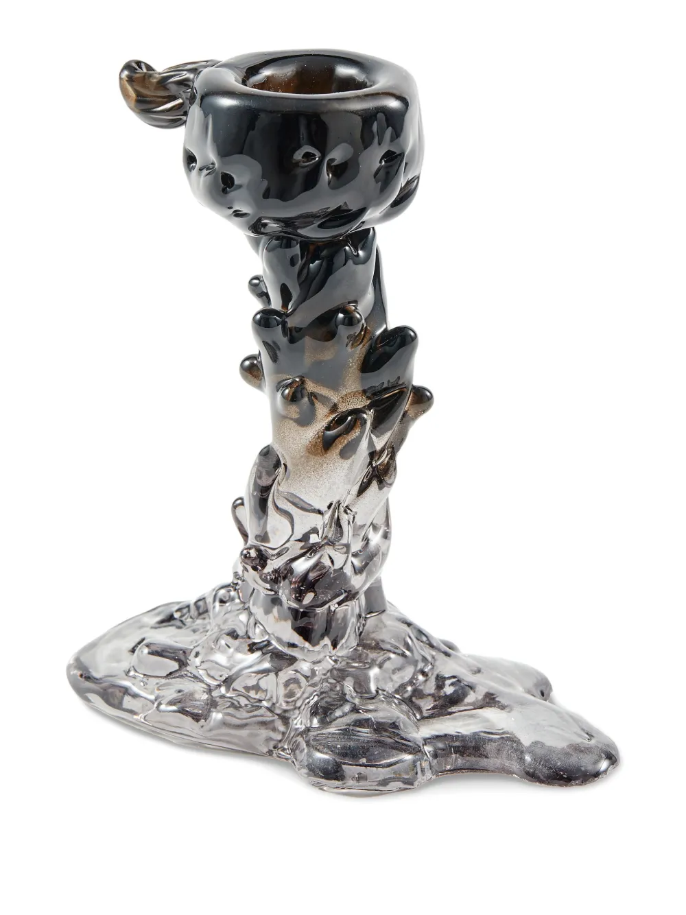 Polspotten Dripping Resin Candle Holder In Black