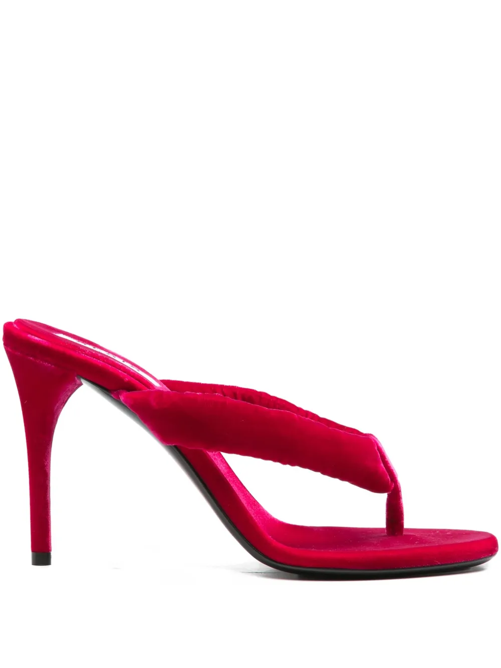 Alaïa 90mm velvet thong mules | Pink | Image 1