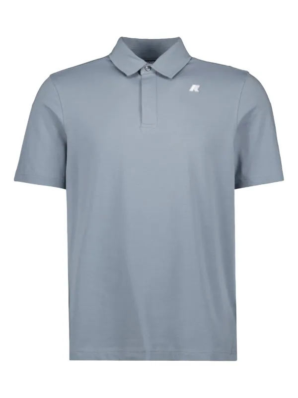 K-Way short-sleeve Cotton Polo Shirt Grey FARFETCH IN