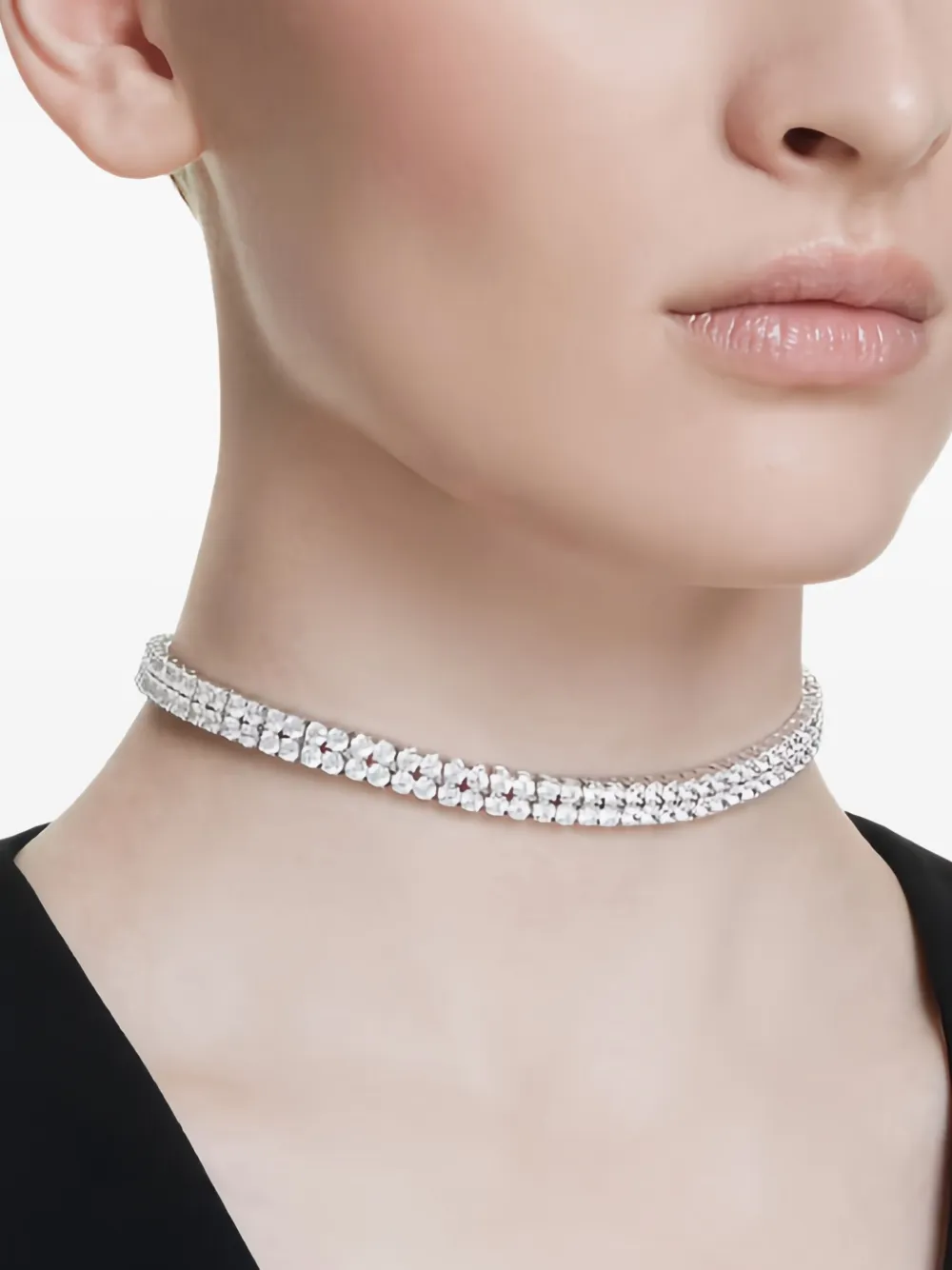 Swarovski Matrix choker - Zilver