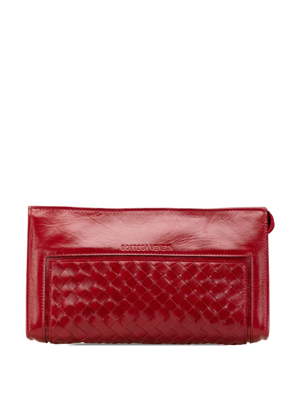 Bottega Veneta Pre-Owned 20th Century Leather Intrecciato clutch bag - Bottega Veneta Pre-Owned 20th Century Leather Intrecciato clutch bag -