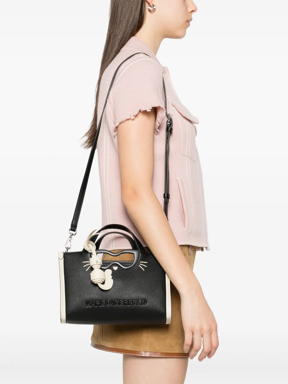 Karl Lagerfeld logo-lettering tote bag - Zwart