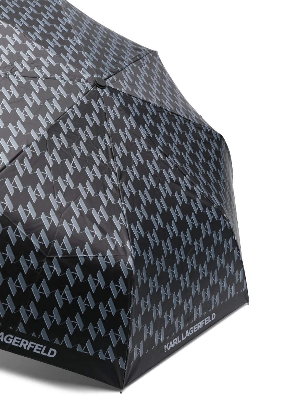 Karl Lagerfeld logo-print umbrella - Zwart