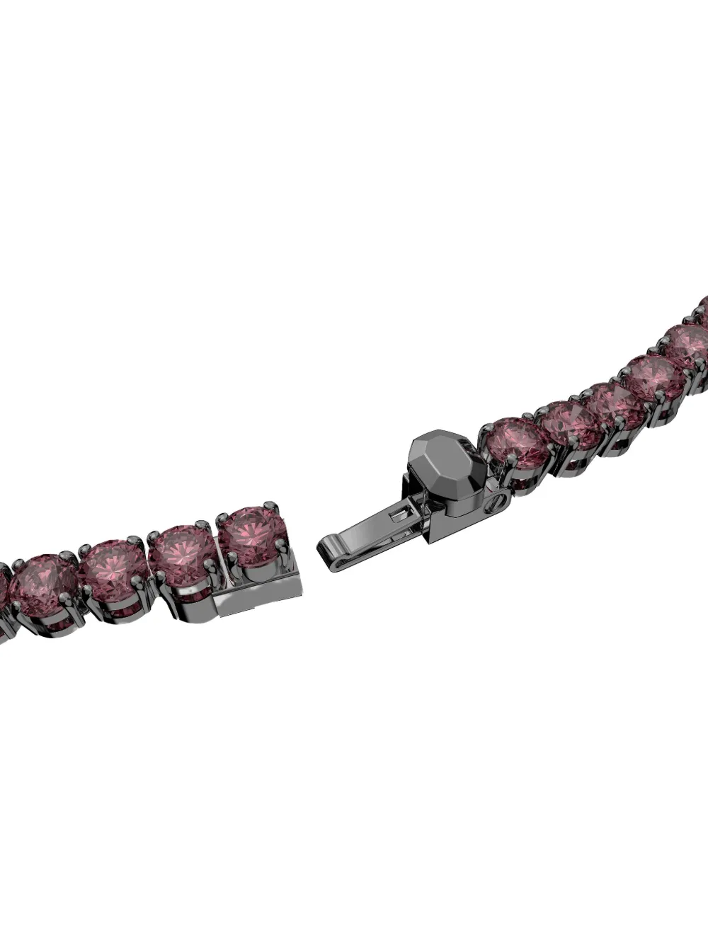Swarovski Matrix crystal-chain tennis necklace - Zilver