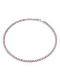 Swarovski Matrix crystal-chain tennis necklace - Silver
