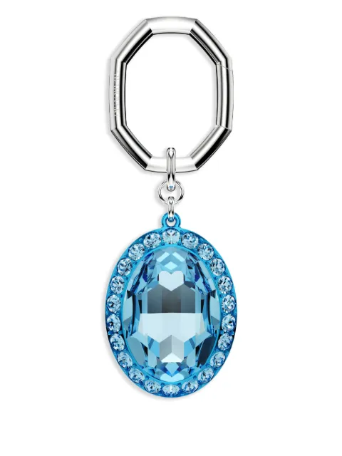 Swarovski oval-cut keychain