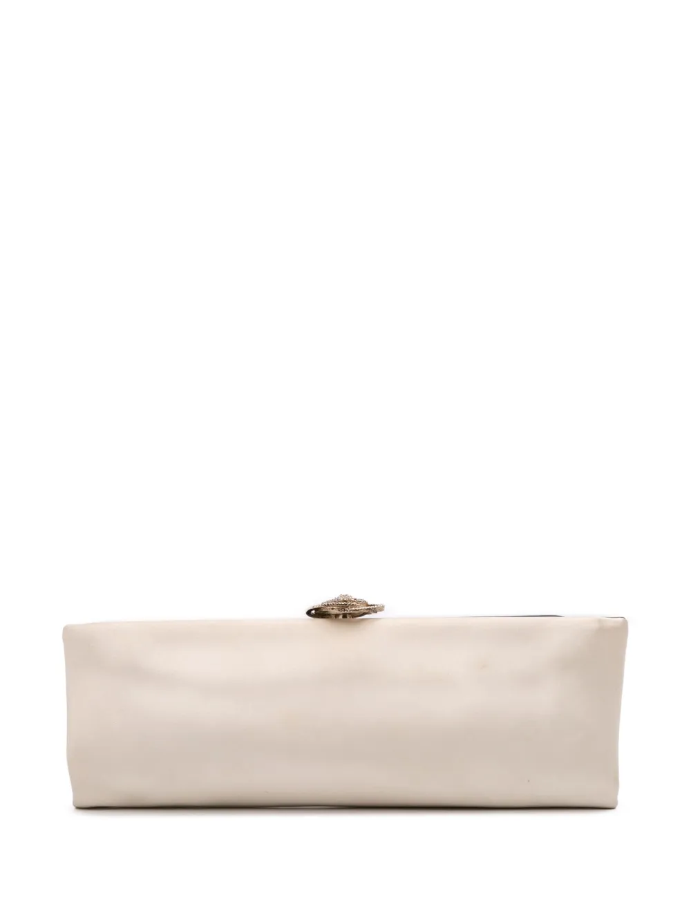 CHANEL Pre-Owned 2011 Camellia Satin clutch bag - ブラウン CHANEL Pre-Owned 2011 Camellia Satin clutch bag - ブラウン