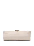 CHANEL Pre-Owned 2011 Camellia Satin clutch bag - Brown