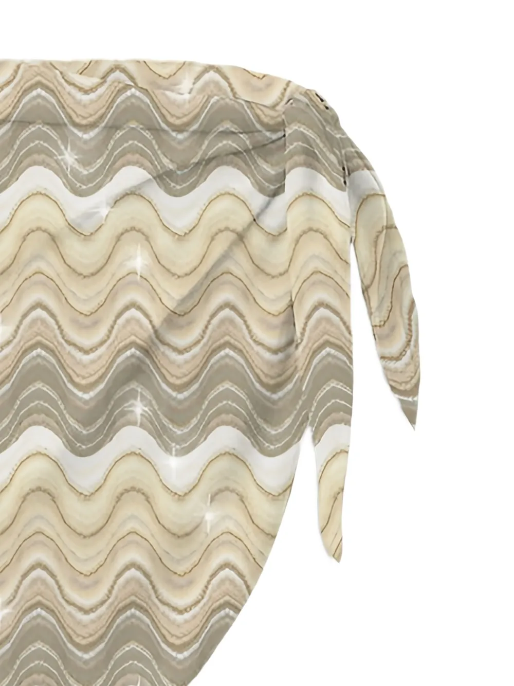 MC2 Saint Barth Wikkelrok met golvend patroon Beige