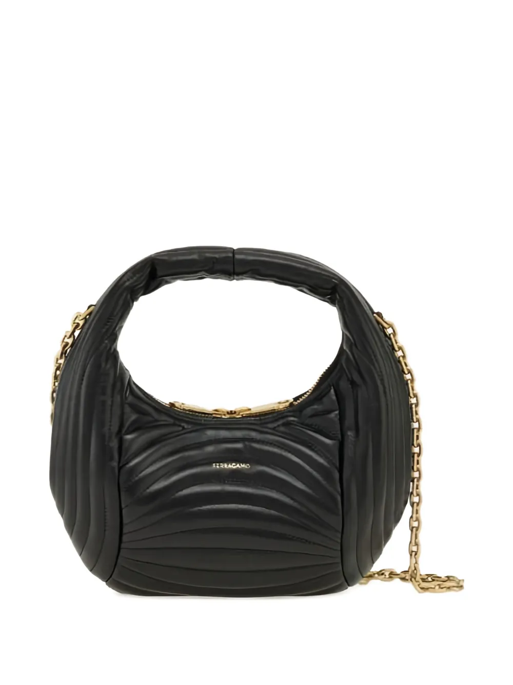 Ferragamo Leren crossbodytas Zwart