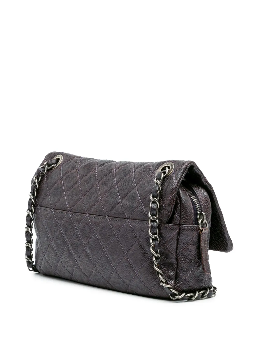 Pre-owned Chanel 2012 Medium Quilted Caviar Easy Flap Shoulder Bag