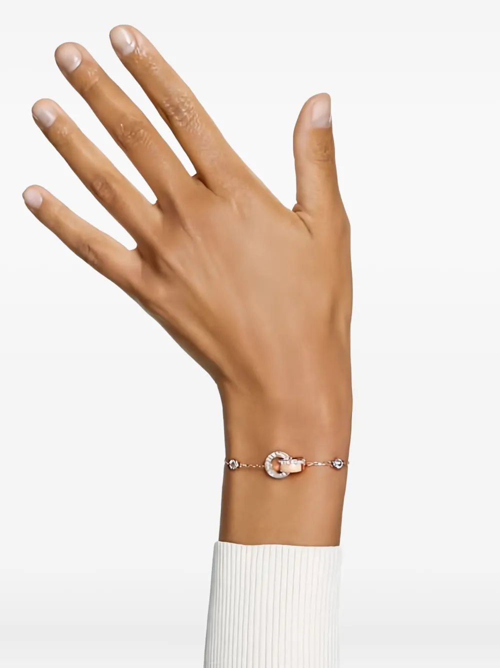 Swarovski rose-gold crystal-embellished bracelet - Roze