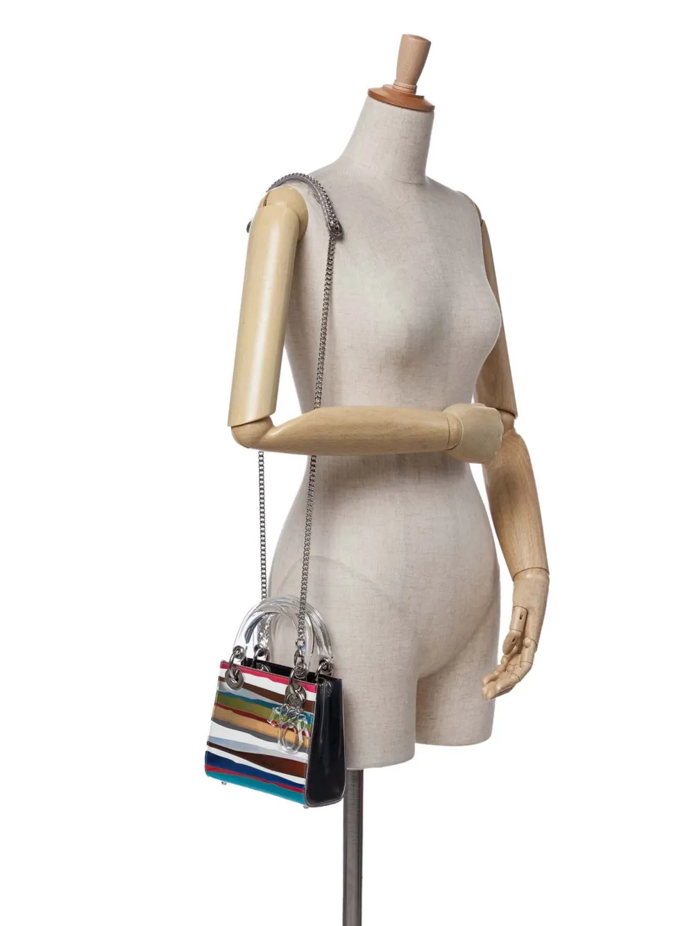 Christian Dior Pre-Owned 2019-2024 Wang Guangle Mini PVC Technical Fabric Lady Dior satchel | Pre-Owned | Image 2