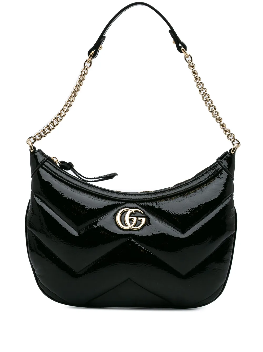 Gucci Pre-Owned 2016-2024 GG Marmont Matelasse Patent shoulder bag - Gucci Pre-Owned 2016-2024 GG Marmont Matelasse Patent shoulder bag -
