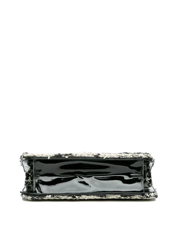 CHANEL Pre-Owned 2004-2005 Mini Woven Patent And Tweed Chessboard