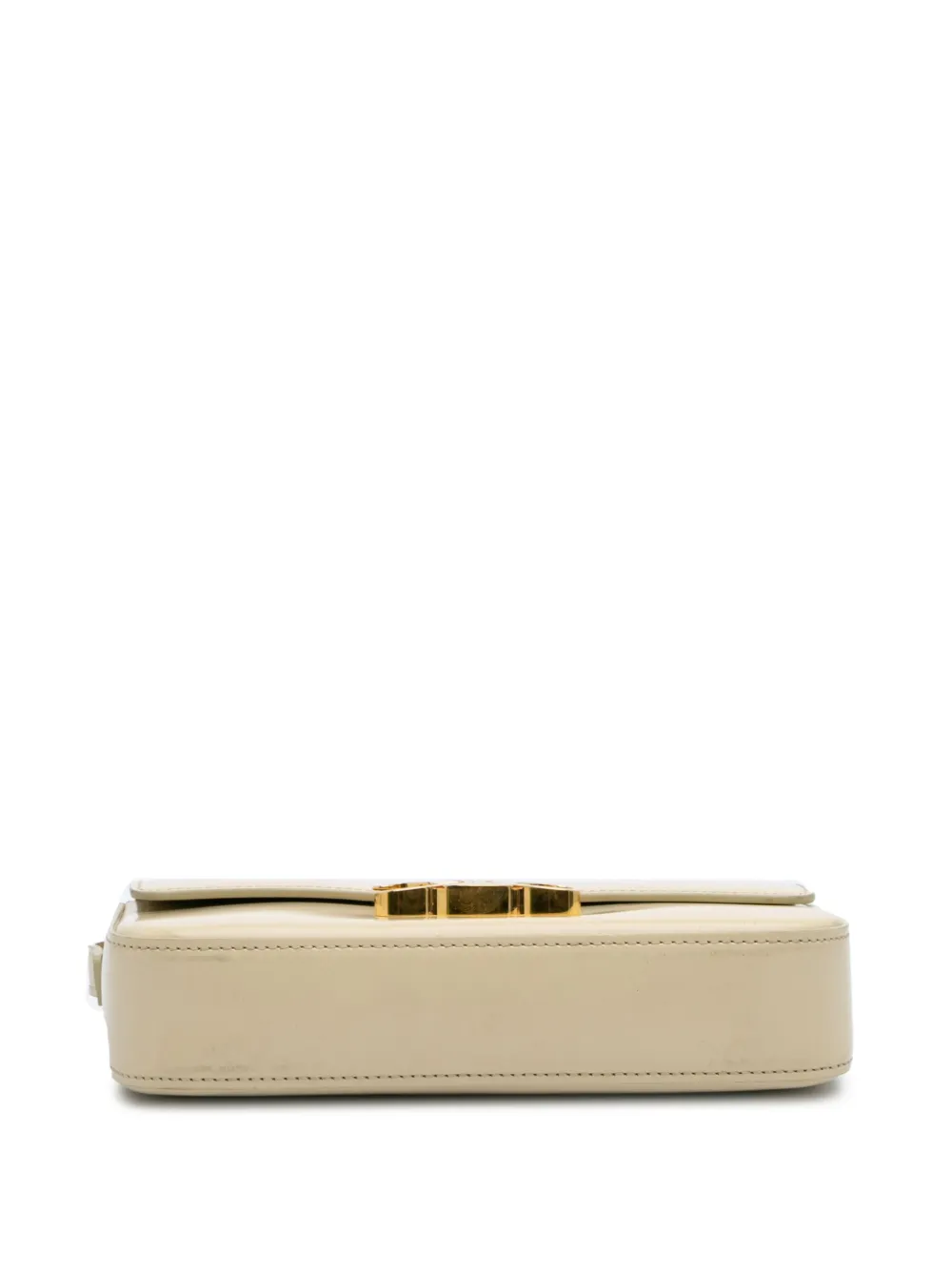 Pre-owned Celine 2021 Shiny Calfskin Triomphe Claude Shoulder Bag